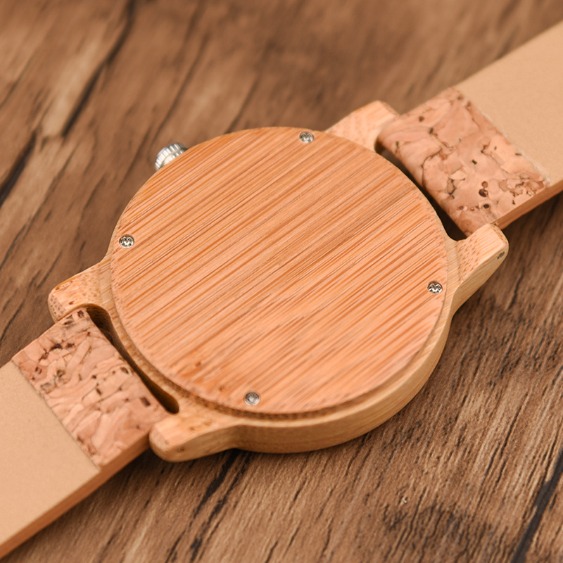 Sotiya Chipped Wood Dial Quartz Coffee Wooden Couple Watch-Sotiya