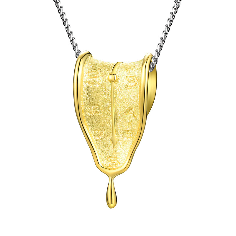 Sotiya Artist Collection Famous Painting The Persistence of Memory Timepiece Inspired Necklace Sterling Silver-Sotiya