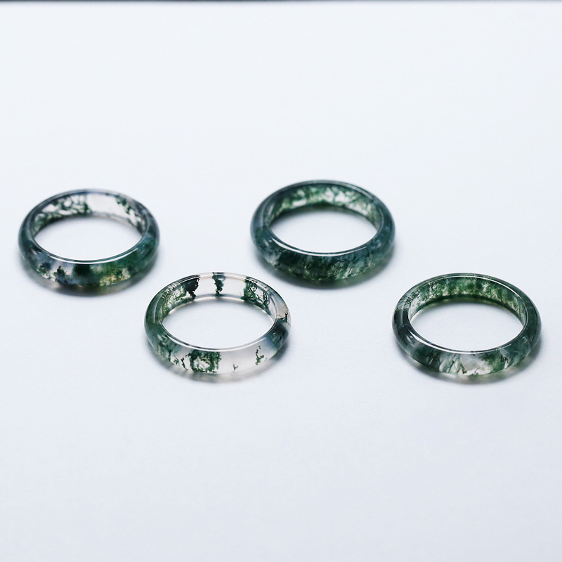 Sotiya Green Moss Agate Women's Wedding Ring-Sotiya