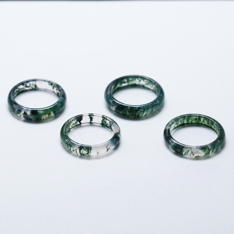 Sotiya Green Moss Agate Women's Wedding Ring-Sotiya