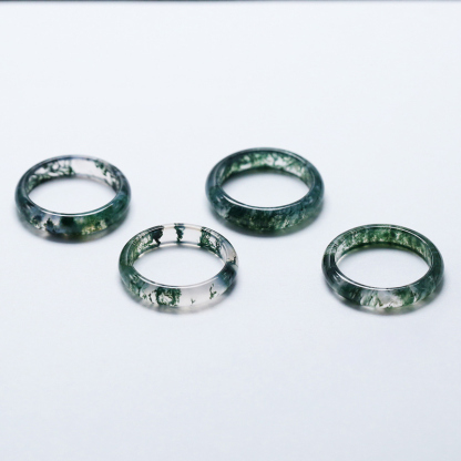 Sotiya Green Moss Agate Women's Wedding Ring-Sotiya