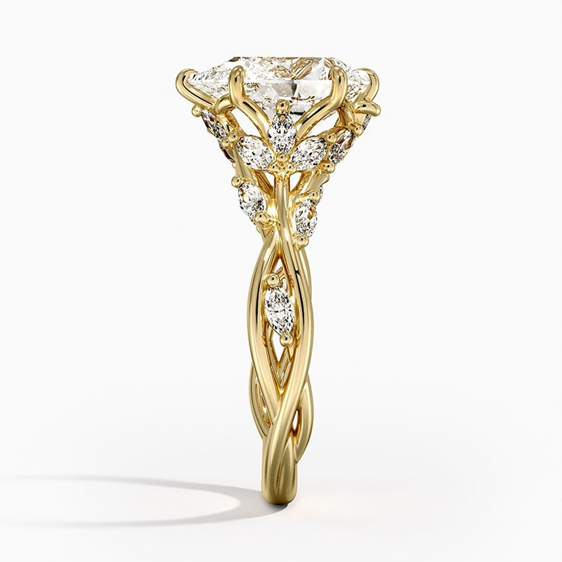 Sotiya Vines Twist Pear Cut Engagement Ring Sterling Silver