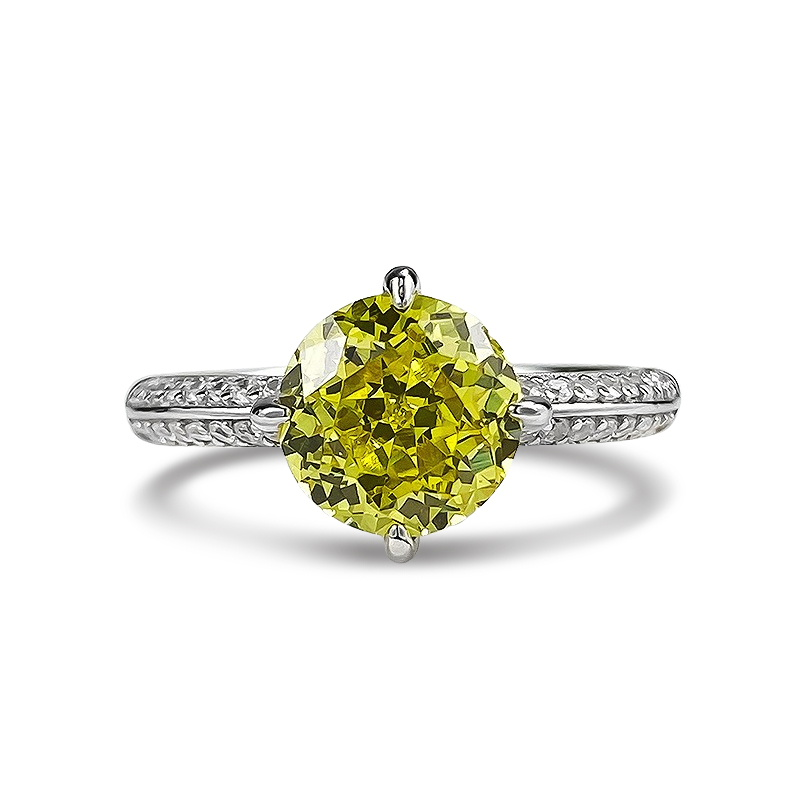 Sotiya Round Cut Engagement Ring Sterling Silver-Sotiya