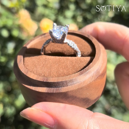 Sotiya Round Cut Twist Pave Engagement Ring Sterling Silver