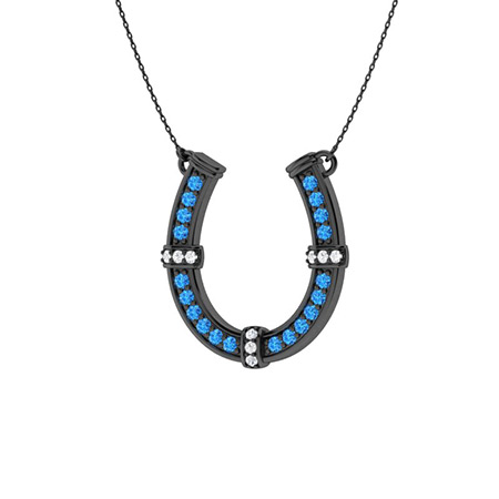 Sotiya Lucky Horseshoe Necklace Sterling Silver-Sotiya