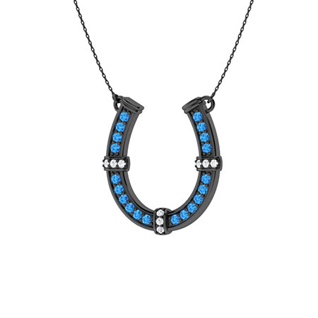 Sotiya Lucky Horseshoe Necklace Sterling Silver-Sotiya