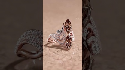 Sotiya Wave Coffee Marquise Cut Cocktail Ring Sterling Silver