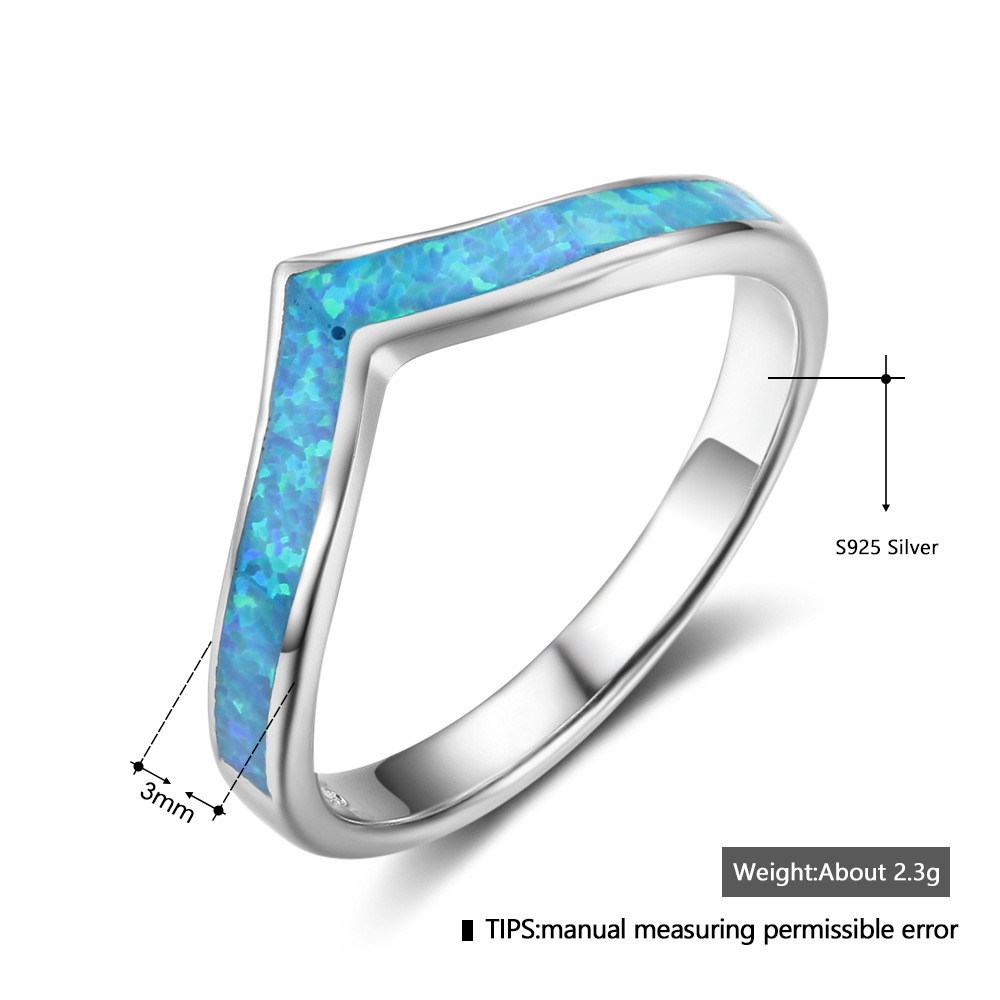 Sotiya Opal Contour Band Women's Wedding Ring Sterling Silver-Sotiya