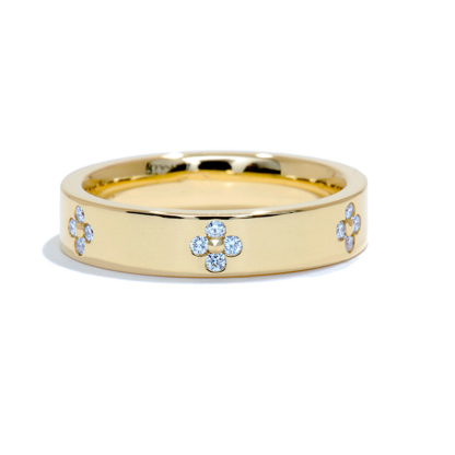 Sotiya Round Cut Clover Wedding Ring Sterling Silver-Sotiya