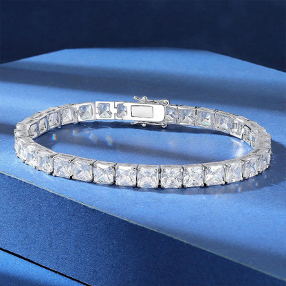 Sotiya Princess Cut Tennis Bracelet-Sotiya