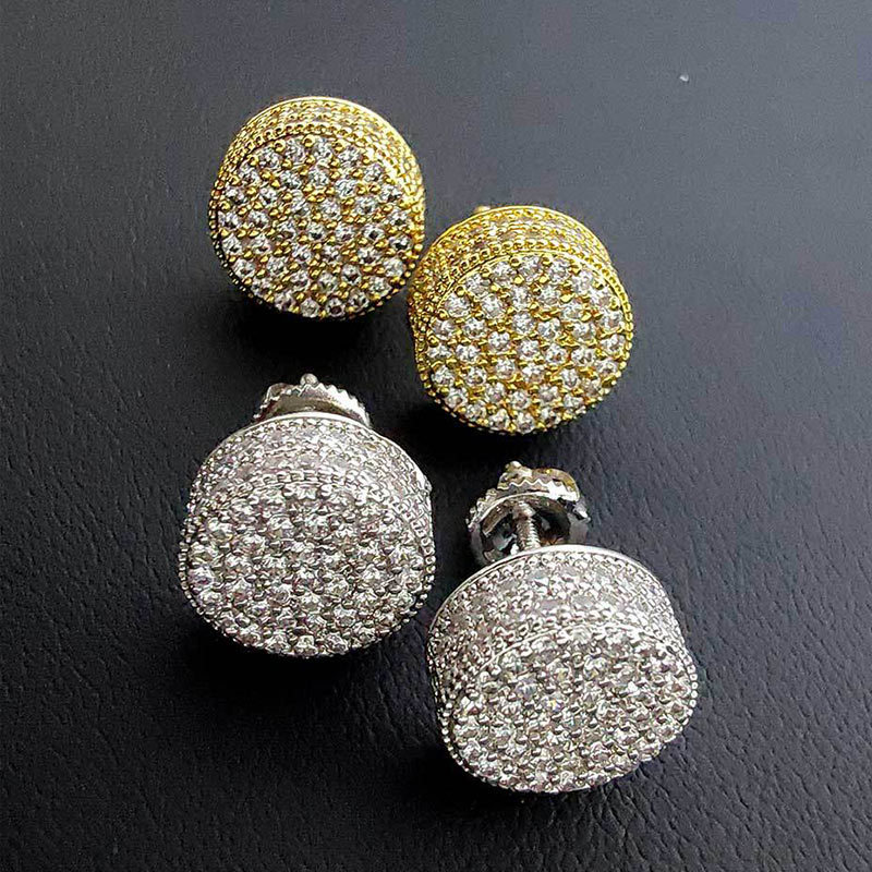 Sotiya Round Shape Men's Stud Earrings-Sotiya