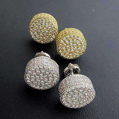 Sotiya Round Shape Men's Stud Earrings-Sotiya