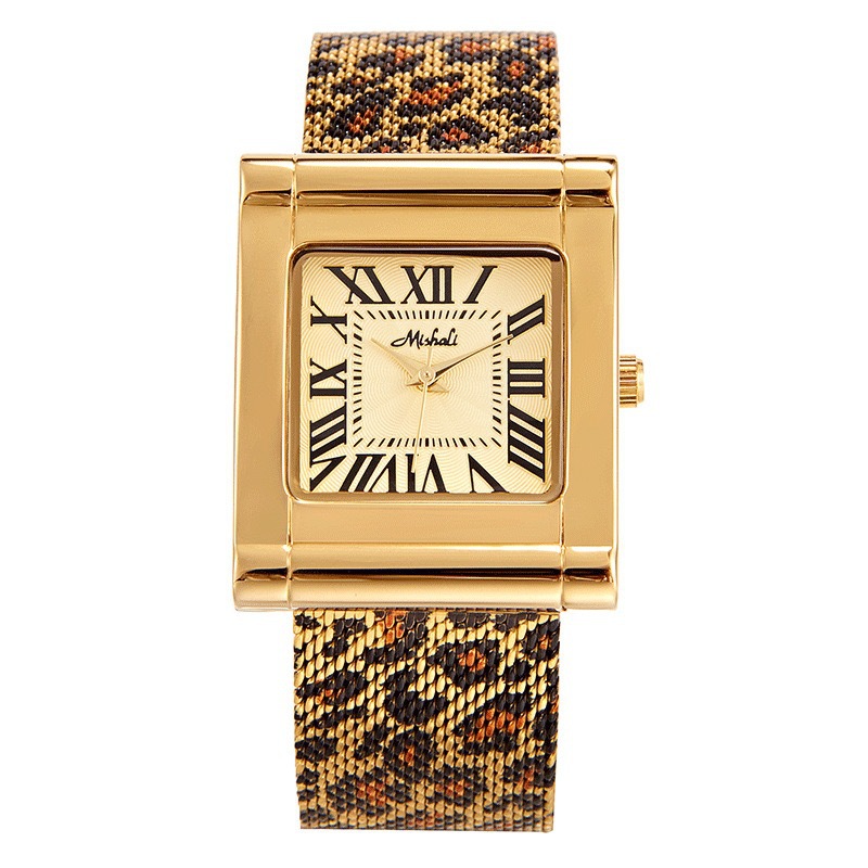 Sotiya Leopard Print Tortoiseshell Pattern Strap Luxury Waterproof Quartz Women's Watch-Sotiya
