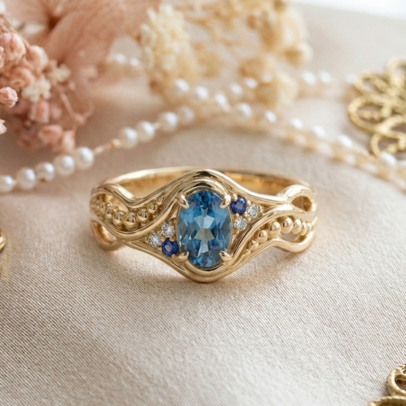 Sotiya Fluorescence Oval Cut Engagement Ring Sterling Silver-Sotiya