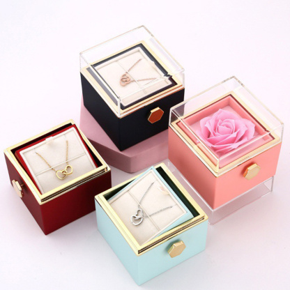 Sotiya Eternal Flower Rotatable Jewelry Gift Box-Sotiya