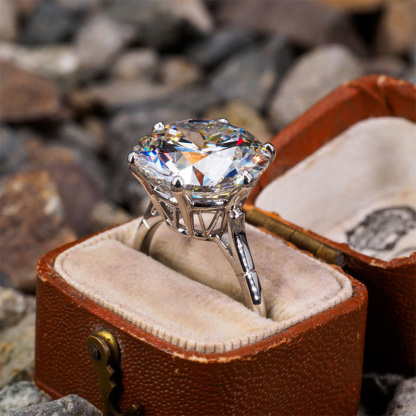 Sotiya Vintage Solitaire Round Cut Engagement Ring Sterling Silver-Sotiya