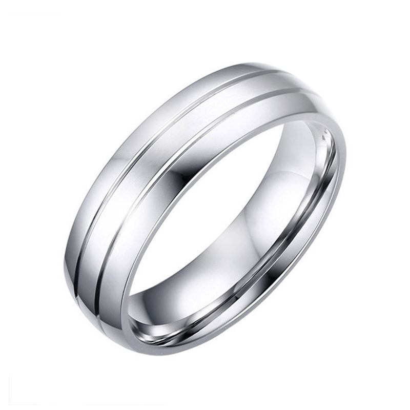 Sotiya 6mm Patterned Men's Wedding Ring Titanium Steel-Sotiya