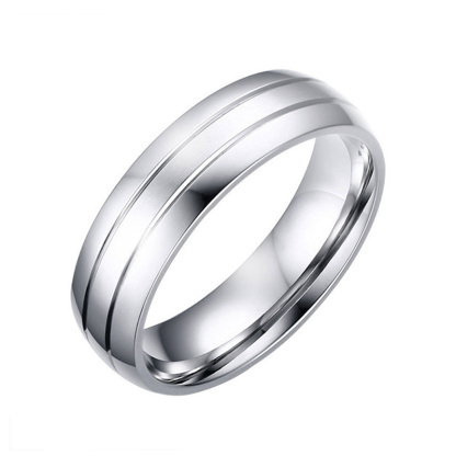 Sotiya 6mm Patterned Men's Wedding Ring Titanium Steel-Sotiya