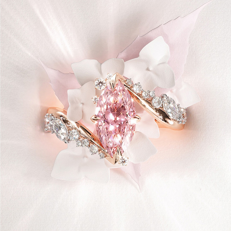 Sotiya Marquise Cut Bypass Engagement Ring Sterling Silver