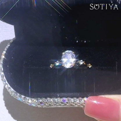 Sotiya Prong Set Oval Cut Engagement Ring Sterling Silver