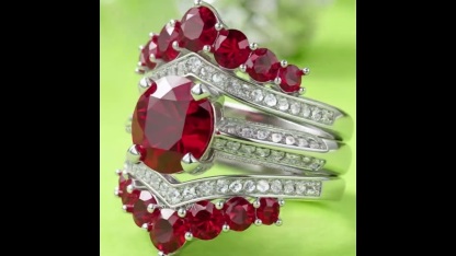 Sotiya Crown Round Cut Enhancer Wedding Bridal Ring Set Sterling Silver