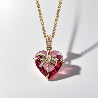 Sotiya Bowknot Heart Necklace Sterling Silver