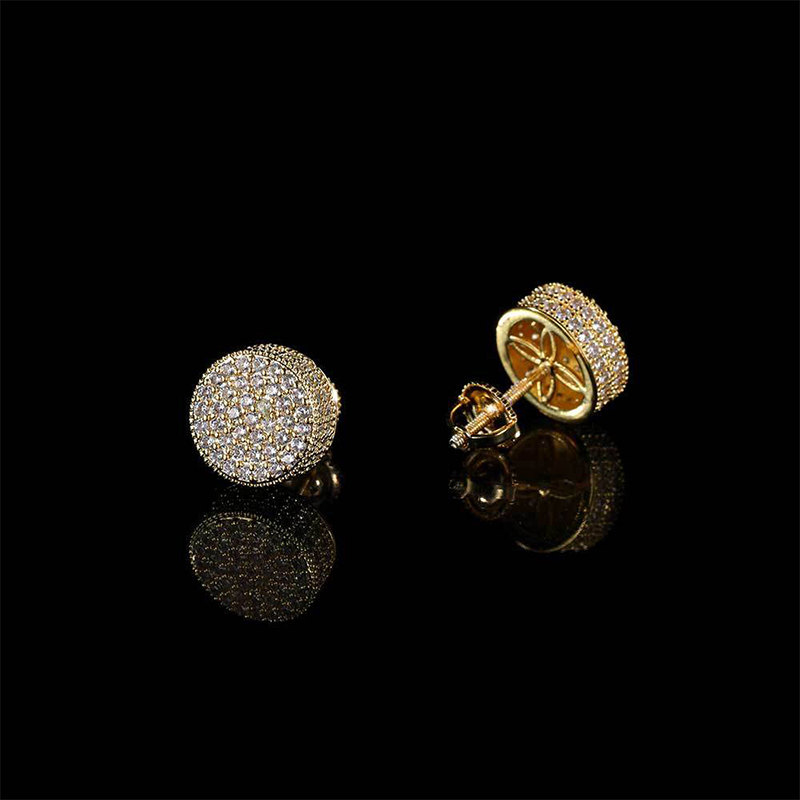 Sotiya Round Shape Men's Stud Earrings-Sotiya