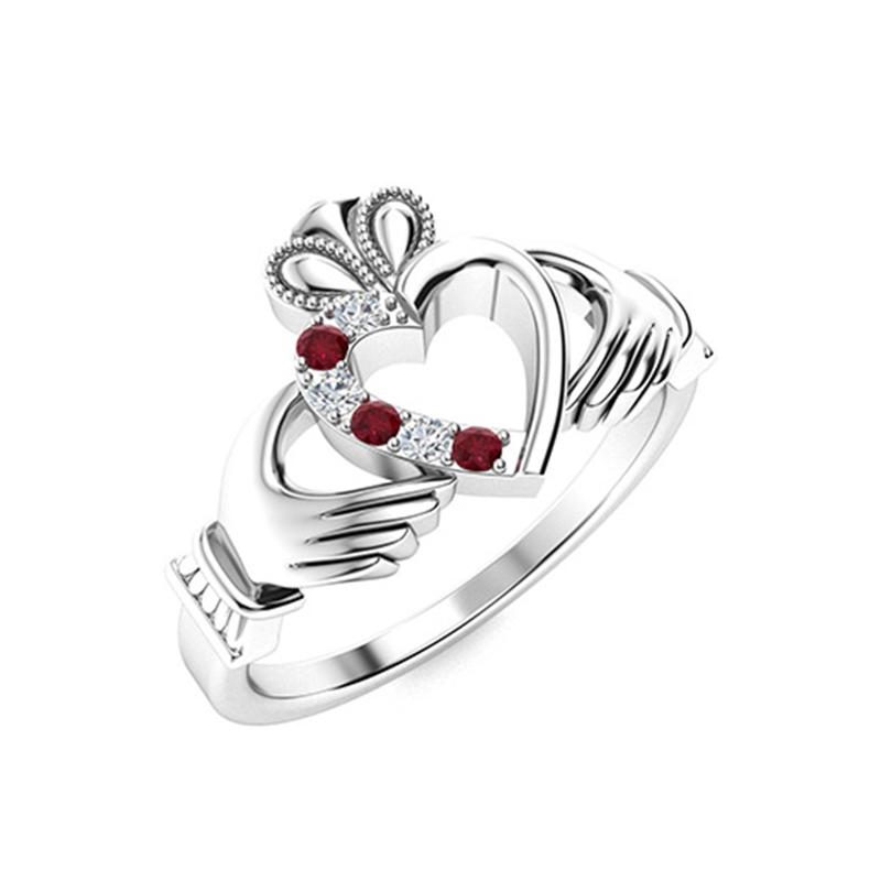 Sotiya Vintage Claddagh Cocktail Ring Sterling Silver-Sotiya