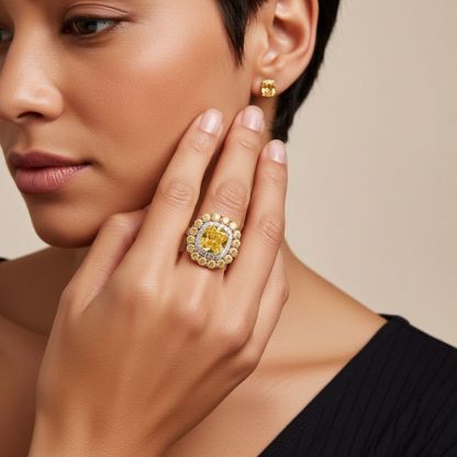 Sotiya Cathedral Double Halo Cushion Cut Engagement Ring Sterling Silver-Sotiya