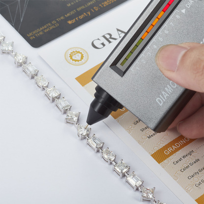 Sotiya Multi Shape Moissanite Bangle Bracelet Sterling Silver-Sotiya