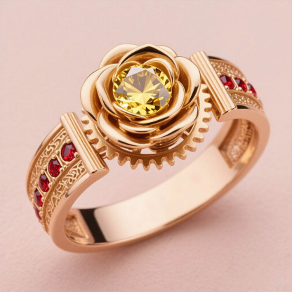 Sotiya Best Buds Rose Round Cut Engagement Ring Sterling Silver-Sotiya