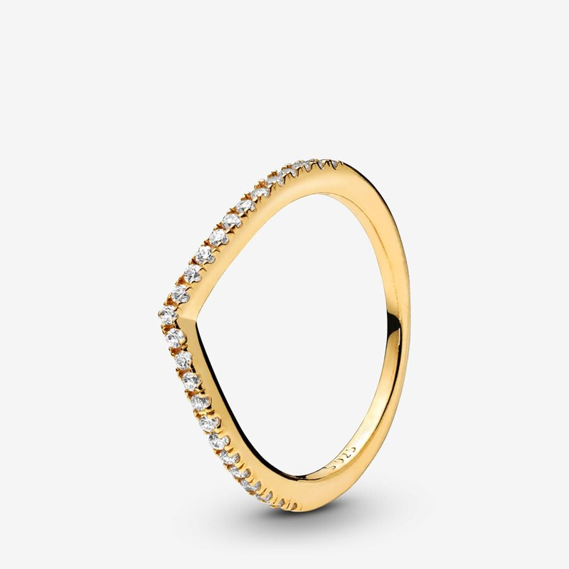 Sotiya V Shape Stackable Women's Wedding Ring  Yellow Gold Kellie Contour Band Sterling Silver-Sotiya