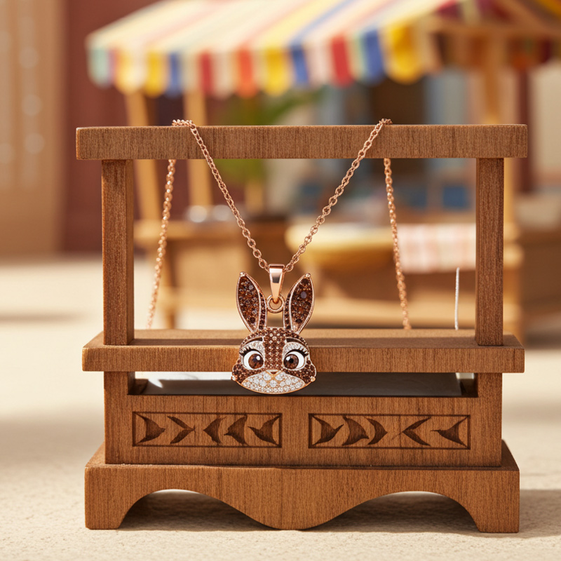 Sotiya Animal City Bunny Inspired Coffee Necklace-Sotiya
