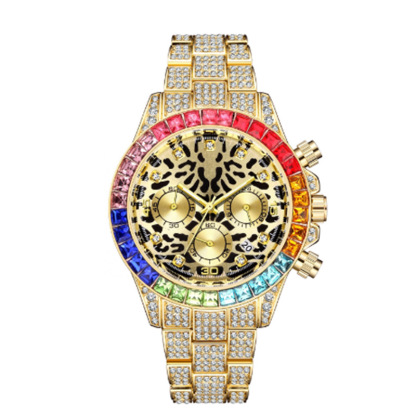 Sotiya Leopard Print Tortoiseshell Pattern Dial Luxury Waterproof Quartz Unisex Watch-Sotiya