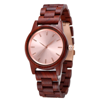 Sotiya Green/Blue/ Pink Dial Quartz Coffee Wooden Couple Watch-Sotiya
