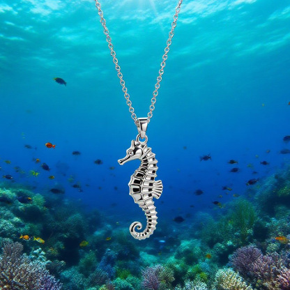 Sotiya Seahorse Necklace Sterling Silver-Sotiya