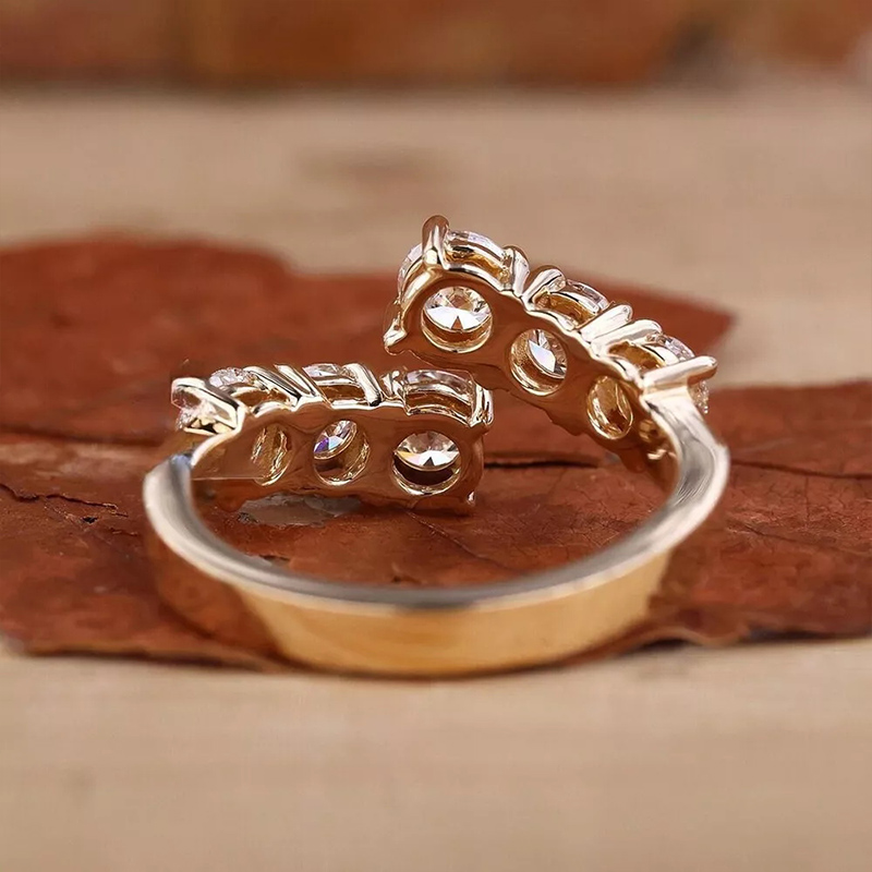 Sotiya Bypass Round Cut Cocktail Ring Sterling Silver-Sotiya
