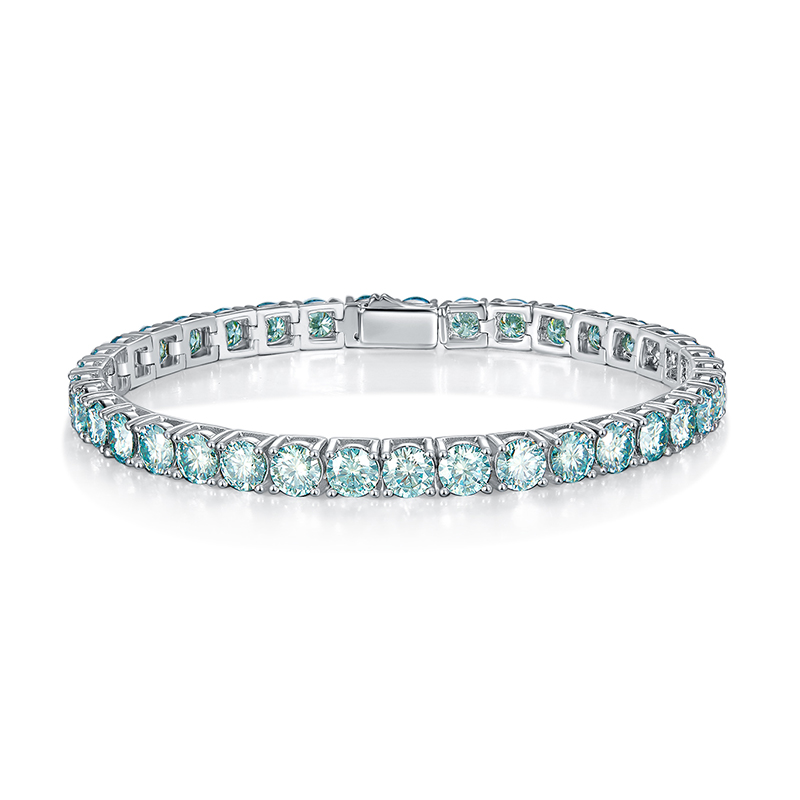 Sotiya Classic Round Cut Moissanite Tennis Bracelet Sterling Silver-Sotiya