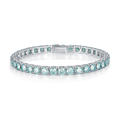 Sotiya Classic Round Cut Moissanite Tennis Bracelet Sterling Silver-Sotiya