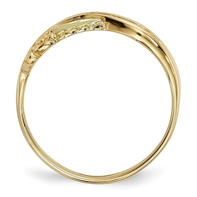 Sotiya Two Tone Leaf Round Cut Women's Wedding Ring Sterling Silver-Sotiya