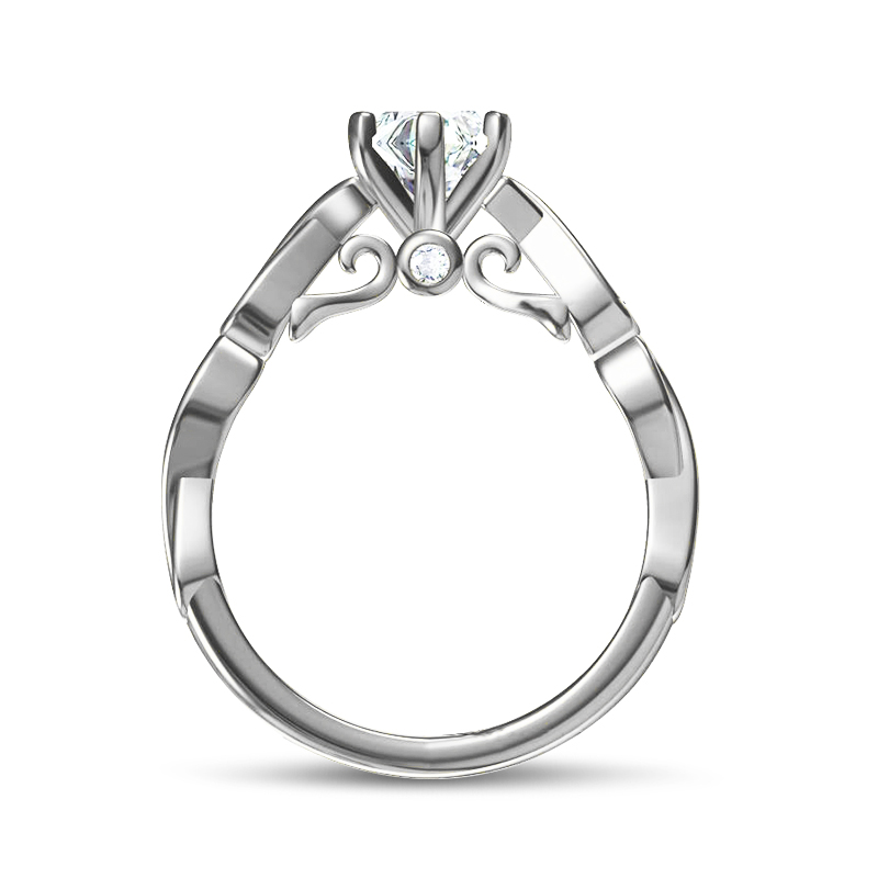 Sotiya Oval Cut Infinity Design Engagement Ring Sterling Silver