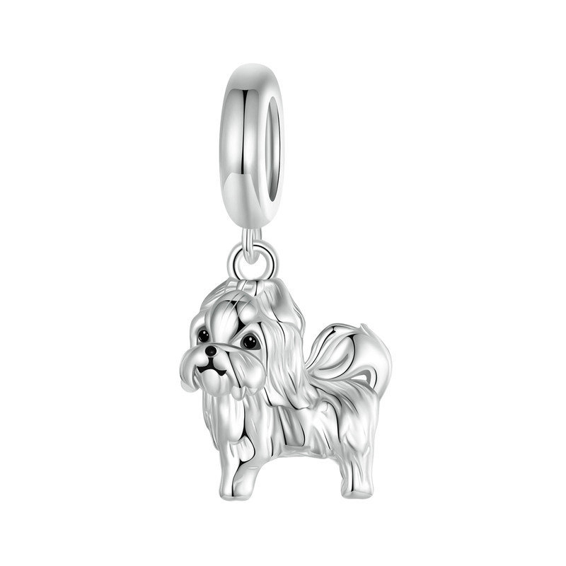 Sotiya Cute Shih Tzu Dog Dangle Charm Pendant Sterling Silver-Sotiya