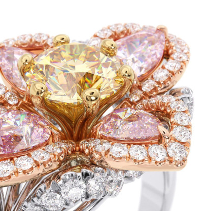 Sotiya Four Leaf Clover Round Cut Engagement Ring Sterling Silver-Sotiya