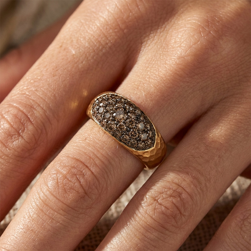 Sotiya Vintage Matte Finish Coffee Wedding Ring Unisex Band Sterling Silver