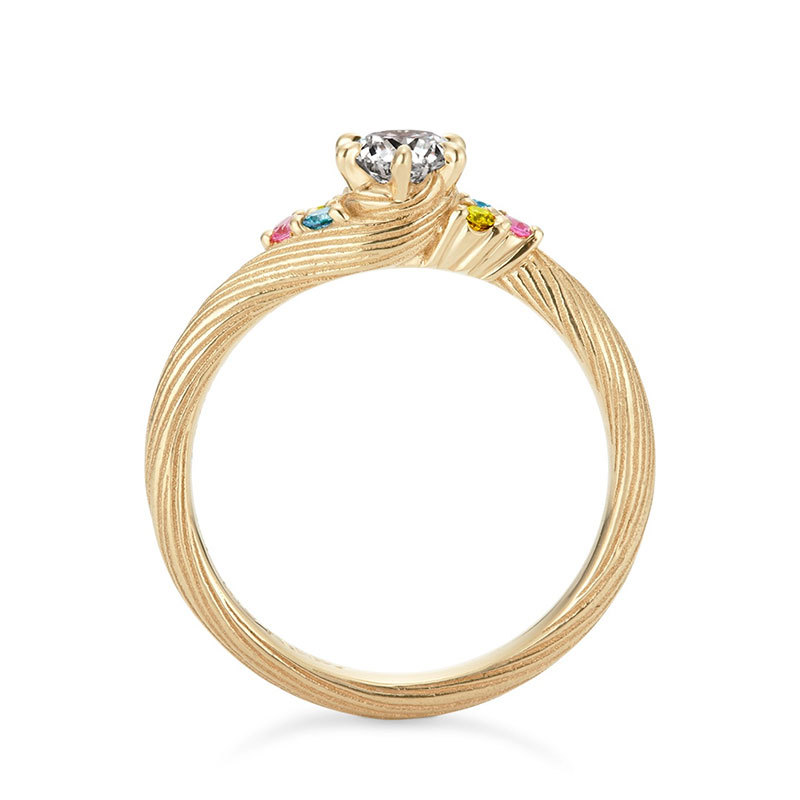 Sotiya Best Buds Oval Cut Aquamarine Scrump Wave Hawaiian Inspired Engagement Ring Sterling Silver-Sotiya