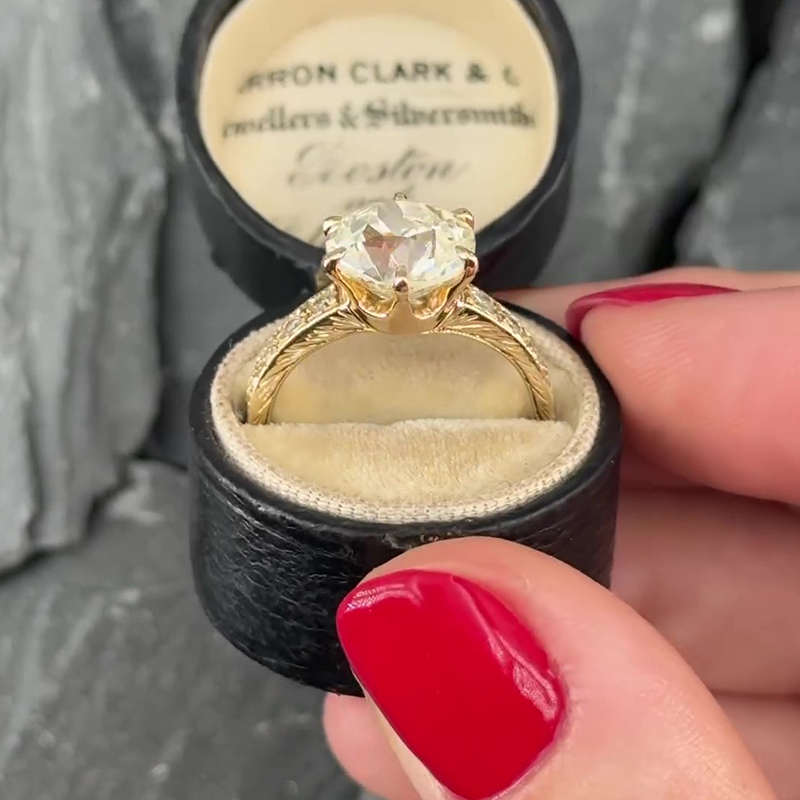 Sotiya Stunning Vintage Round Cut Engagement Ring Sterling Silver