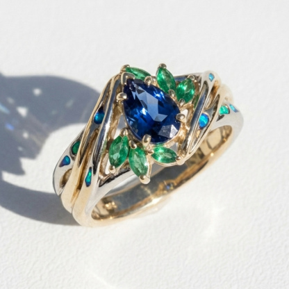 Sotiya Fluorescence Pear Cut Engagement Ring Sterling Silver-Sotiya