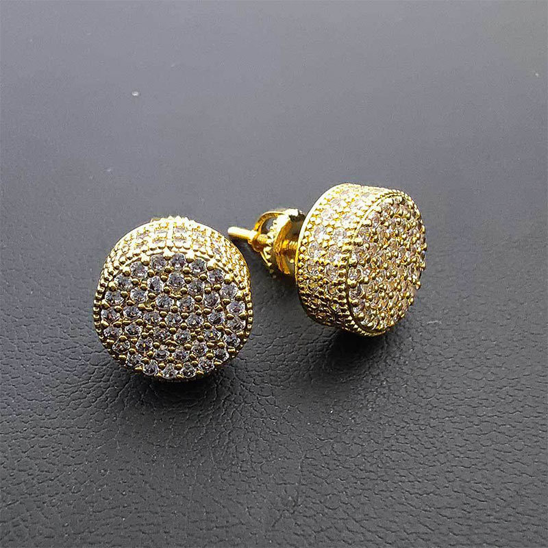 Sotiya Round Shape Men's Stud Earrings-Sotiya