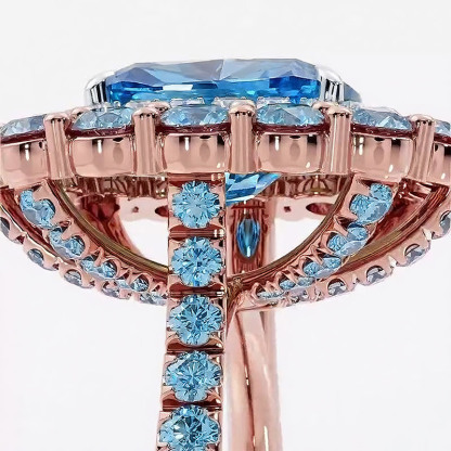 Sotiya Cathedral Double Halo Cushion Cut Engagement Ring Sterling Silver-Sotiya