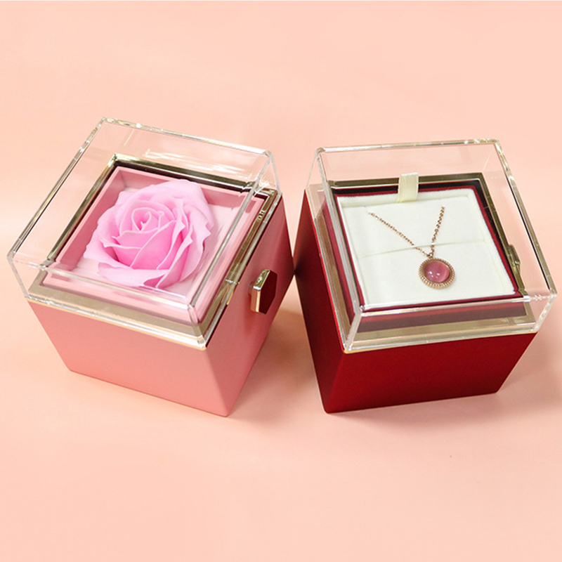 Sotiya Eternal Flower Rotatable Jewelry Gift Box-Sotiya